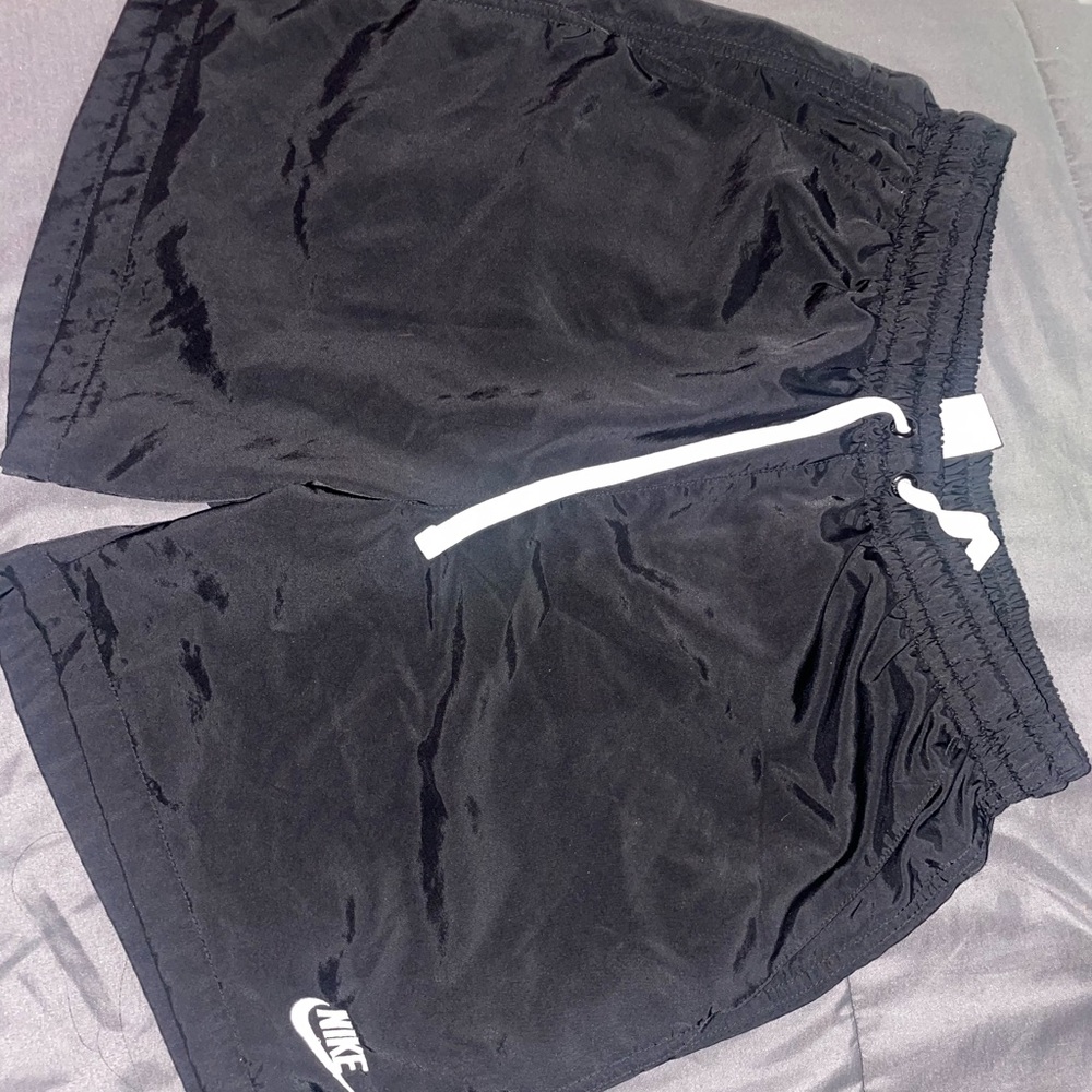 Nike Black Stitched Logo Shorts Medium